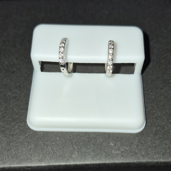 Jewelry - 925 Sterling Silver Moissante Huggie Earrings